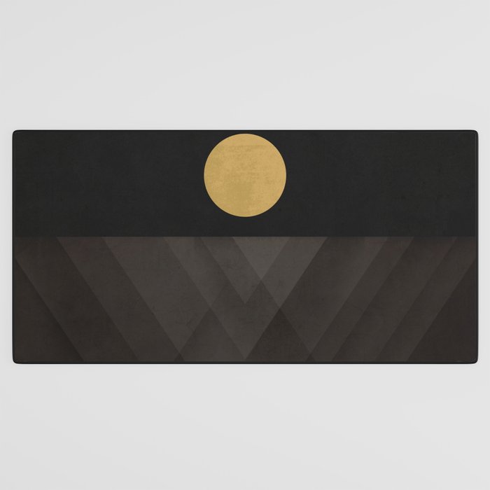 Moon Reflection on Quiet Ocean Desk Mat Gallery Image 3