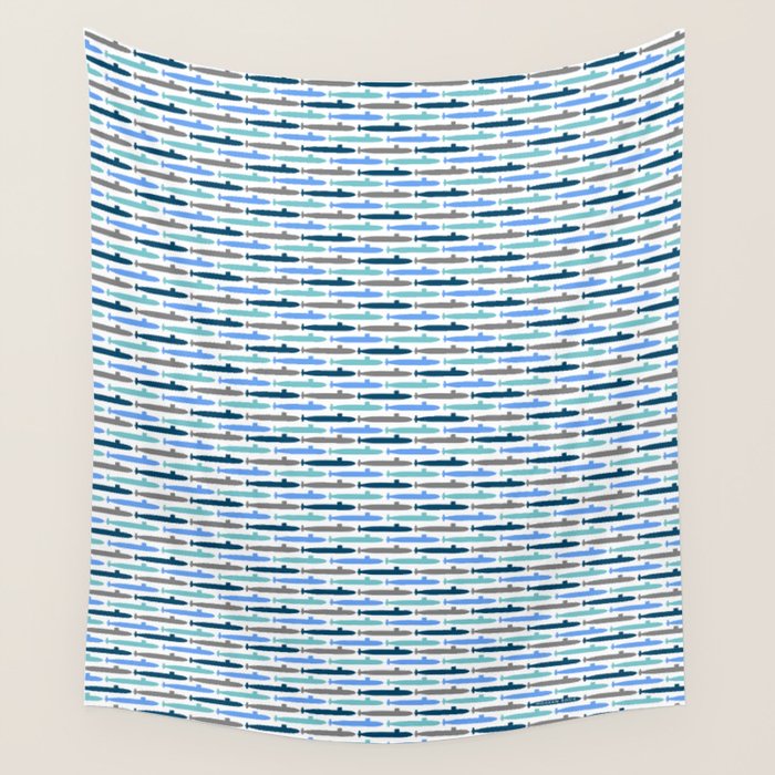Submarine Blues Wall Tapestry Gallery Image 1