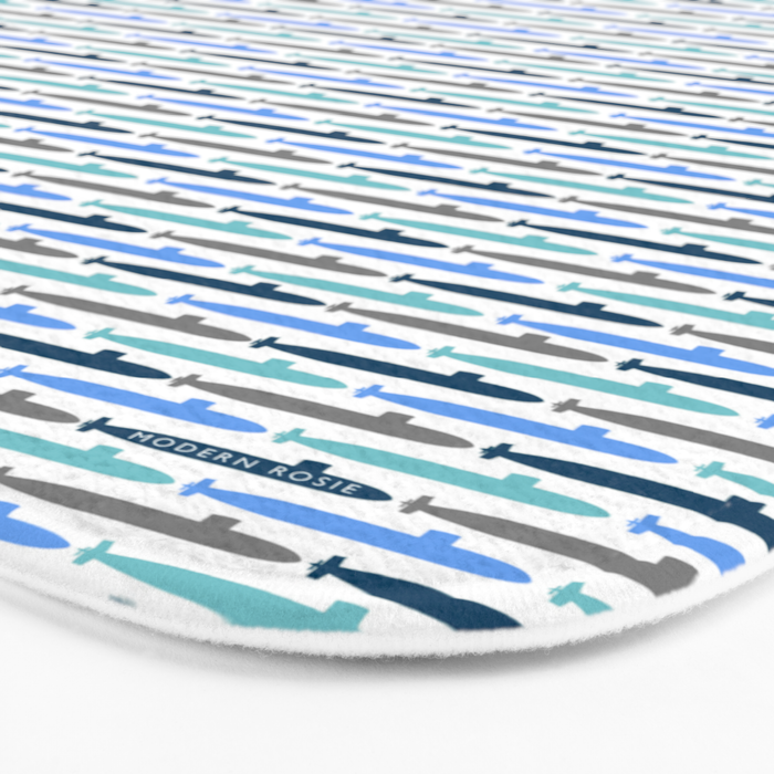 Submarine Blues Bath Mat Gallery Image 3