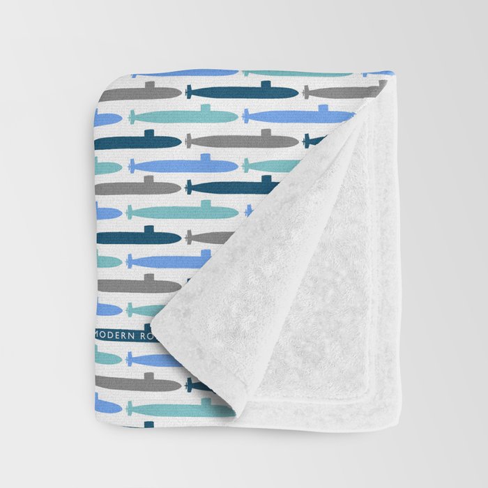 Submarine Blues Throw Blanket Gallery Image 3