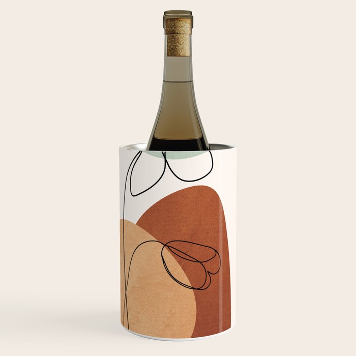 Minimal Abstract Flowers 04 Wine Chiller Gallery Image 3
