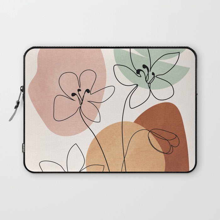 Minimal Abstract Flowers 04 Laptop Sleeve