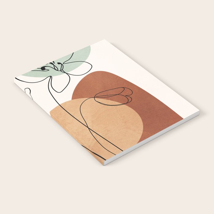 Minimal Abstract Flowers 04 Notebook Gallery Image 2