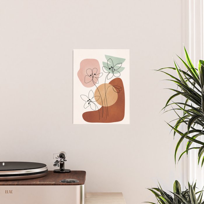 Minimal Abstract Flowers 04 Poster Gallery Image 2
