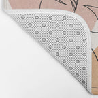 Minimal Abstract Flowers 04 Bath Mat Gallery Image 2