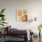 Minimal Abstract Flowers 04 Wood Wall Art Gallery Image 2