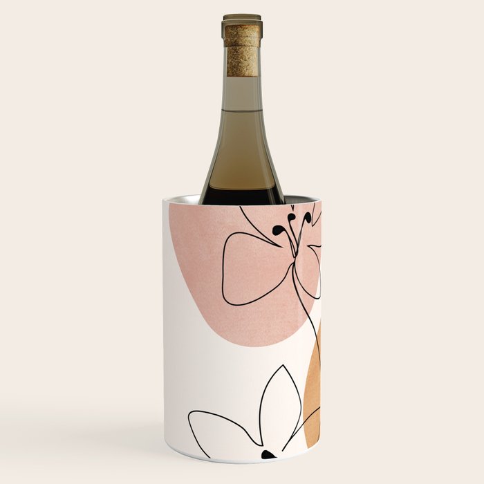 Minimal Abstract Flowers 04 Wine Chiller Gallery Image 2