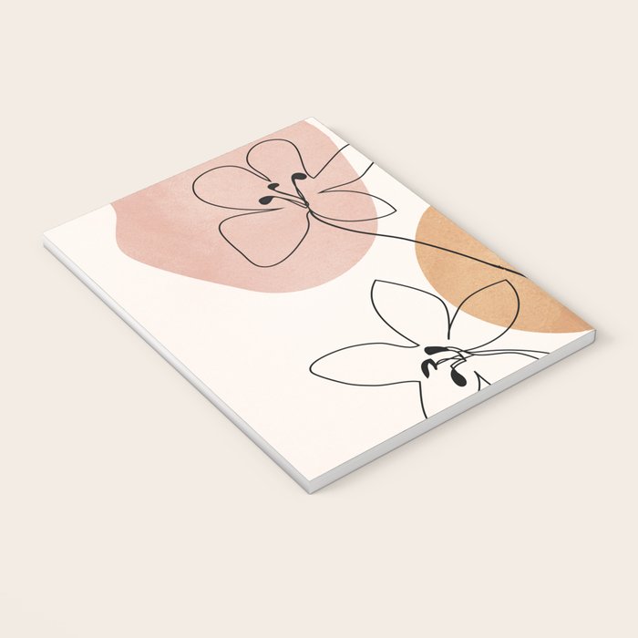 Minimal Abstract Flowers 04 Notebook Gallery Image 3