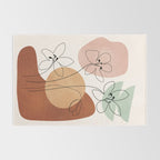 Minimal Abstract Flowers 04 Rug Gallery Image 2