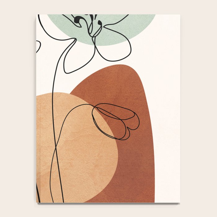 Minimal Abstract Flowers 04 Notebook Gallery Image 4
