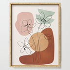 Minimal Abstract Flowers 04 Serving Tray Gallery Image 1