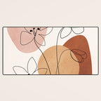 Minimal Abstract Flowers 04 Desk Mat Gallery Image 3