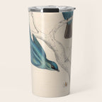 Verditer flycatcher by Elizabeth Gould from "A Century of Birds from the Himalaya Mountains," 1831 Travel Mug Gallery Image 1