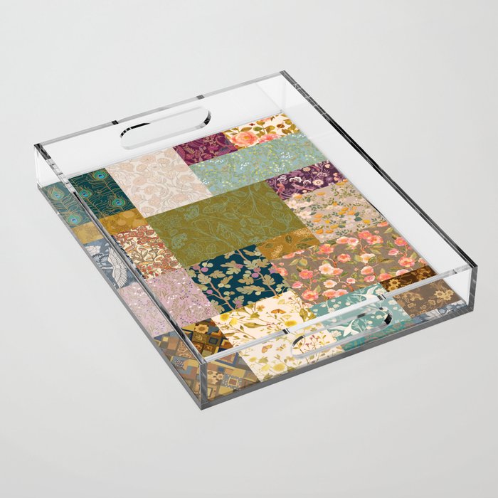 Pashmina Patchwork Acrylic Tray Gallery Image 1