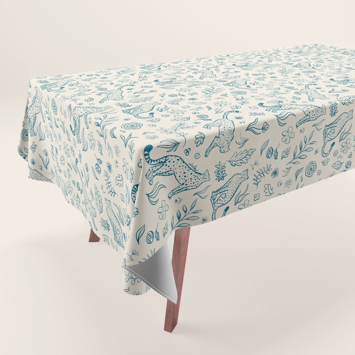 Cheetahs and Plants  Tablecloth Gallery Image 1