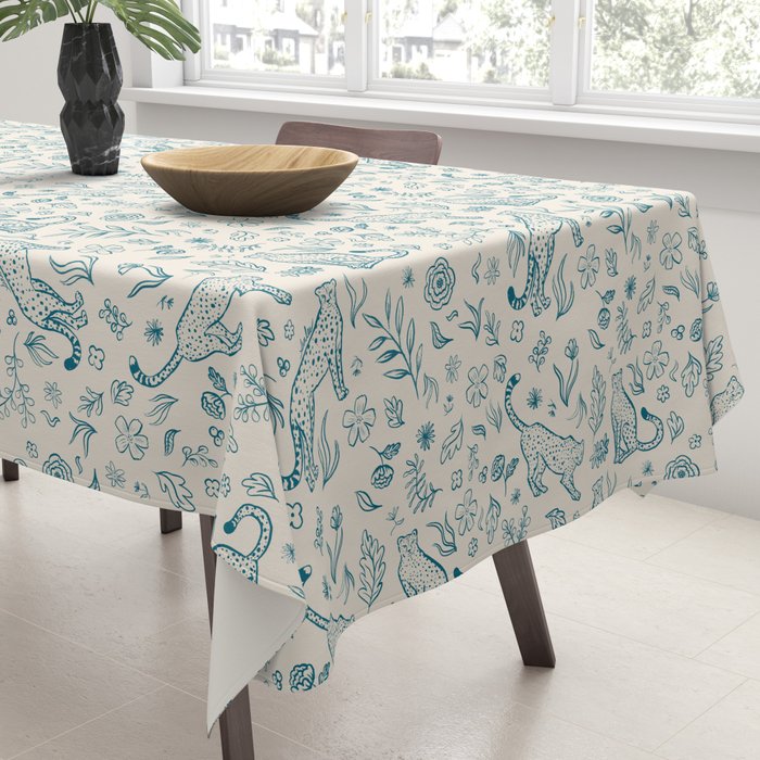 Cheetahs and Plants  Tablecloth Gallery Image 3