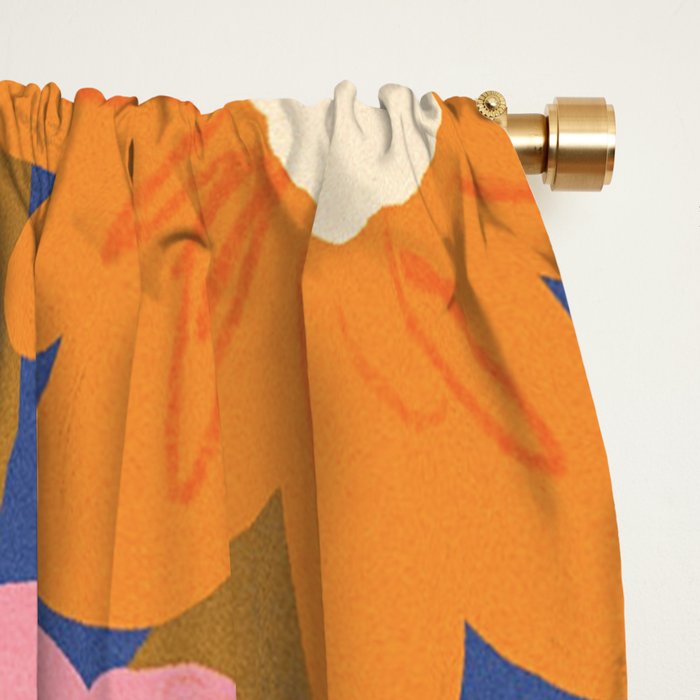 Floral 1970 Window Curtain Gallery Image 2