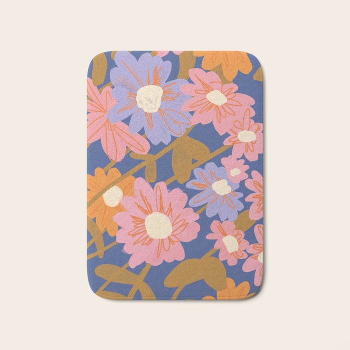 Floral 1970 Bath Mat Gallery Image 1