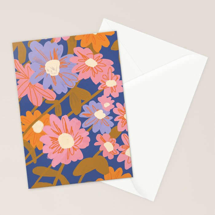 Floral 1970 Stationery Card Gallery Image 2