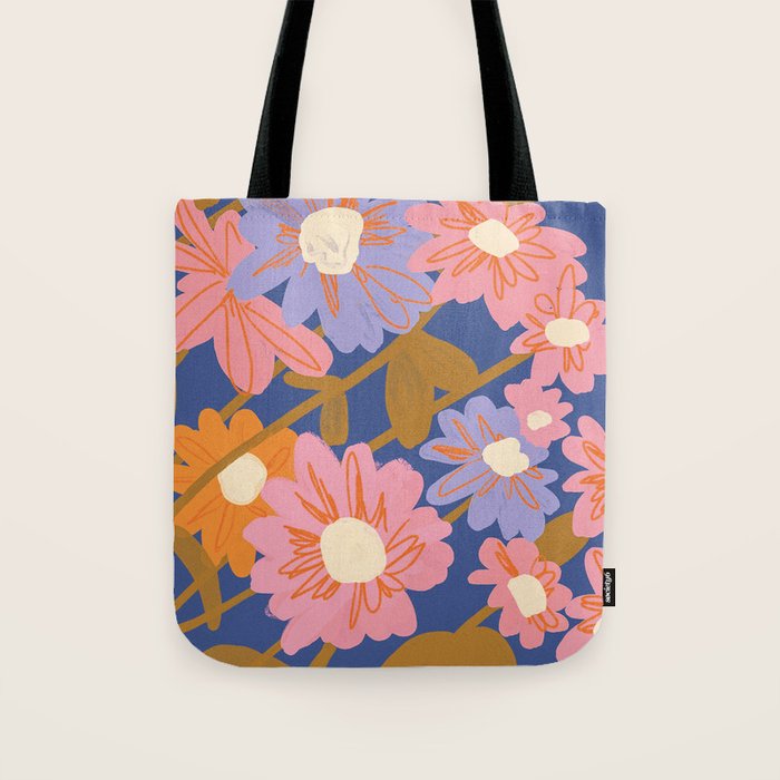 Floral 1970 Tote Bag Gallery Image 1