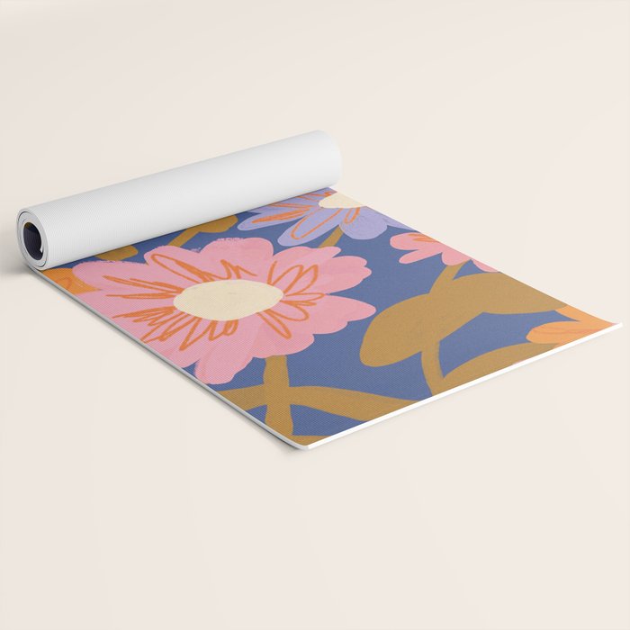 Floral 1970 Yoga Mat Gallery Image 2