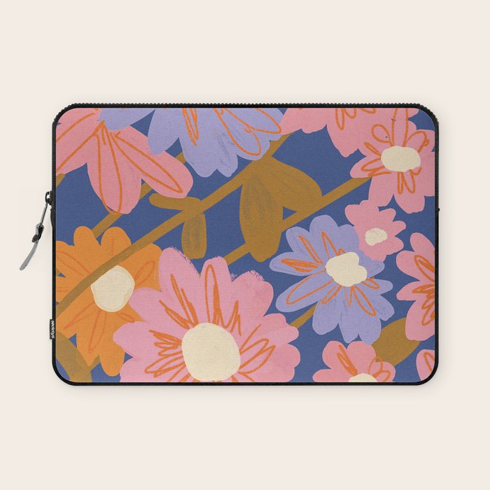 Floral 1970 Laptop Sleeve Gallery Image 1