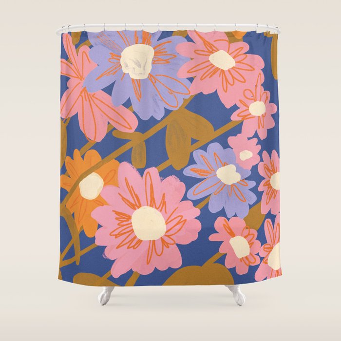 Floral 1970 Shower Curtain Gallery Image 1