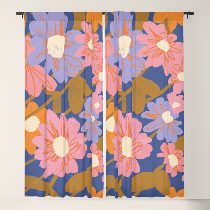 Floral 1970 Window Curtain Gallery Image 5
