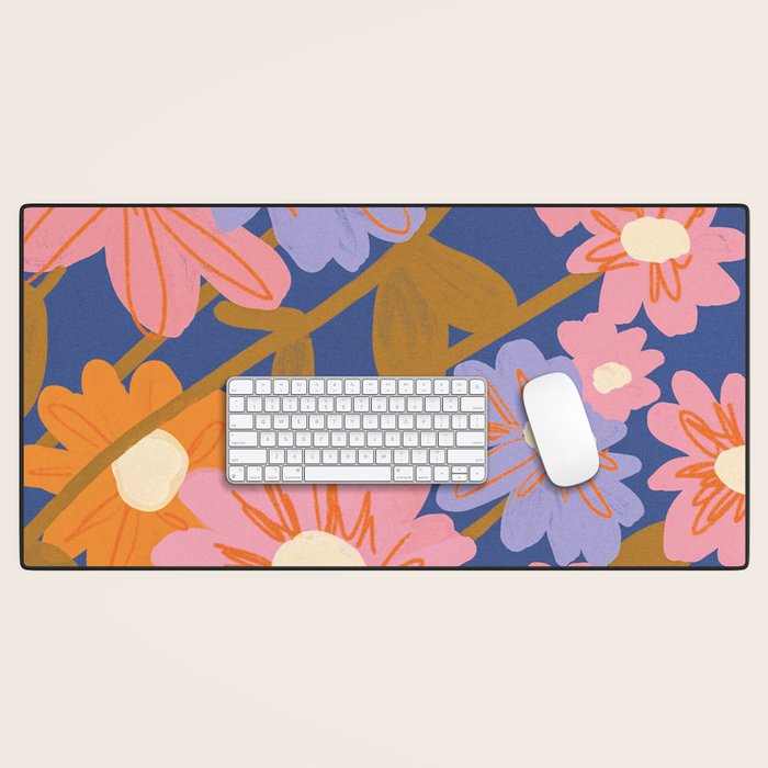 Floral 1970 Desk Mat Gallery Image 1