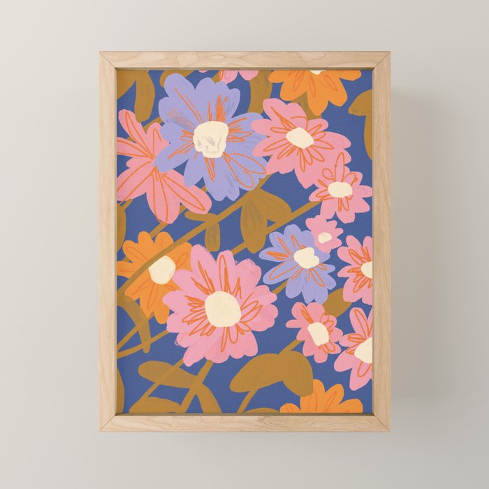 Floral 1970 Mini Art Print Gallery Image 1