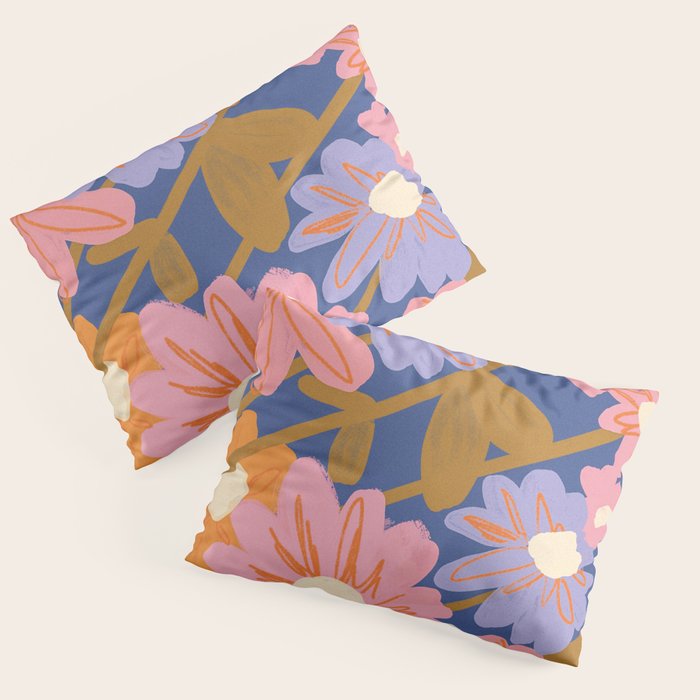 Floral 1970 Pillow Sham Gallery Image 3