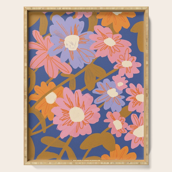 Floral 1970 Serving Tray Gallery Image 1