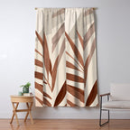 Minimal Abstract Art Tropical Leaf Window Curtain Gallery Image 5