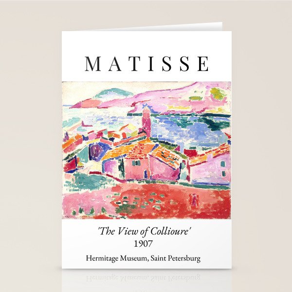 Henri Matisse 'The View of Collioure' Landscape Art Exhibition  Stationery Card Gallery Image 2