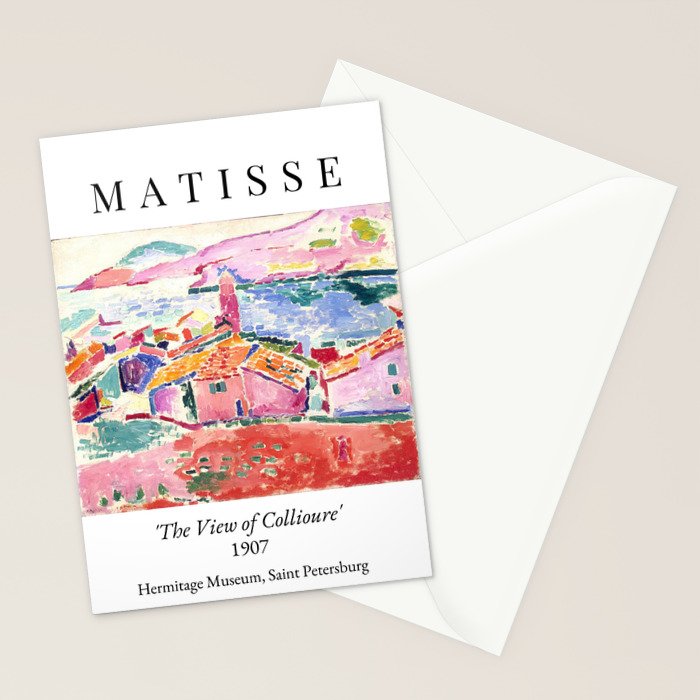 Henri Matisse 'The View of Collioure' Landscape Art Exhibition  Stationery Card Gallery Image 2