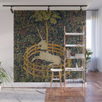 The Unicorn Rests in a Garden from the Unicorn Tapestries Wall Mural Gallery Image 1