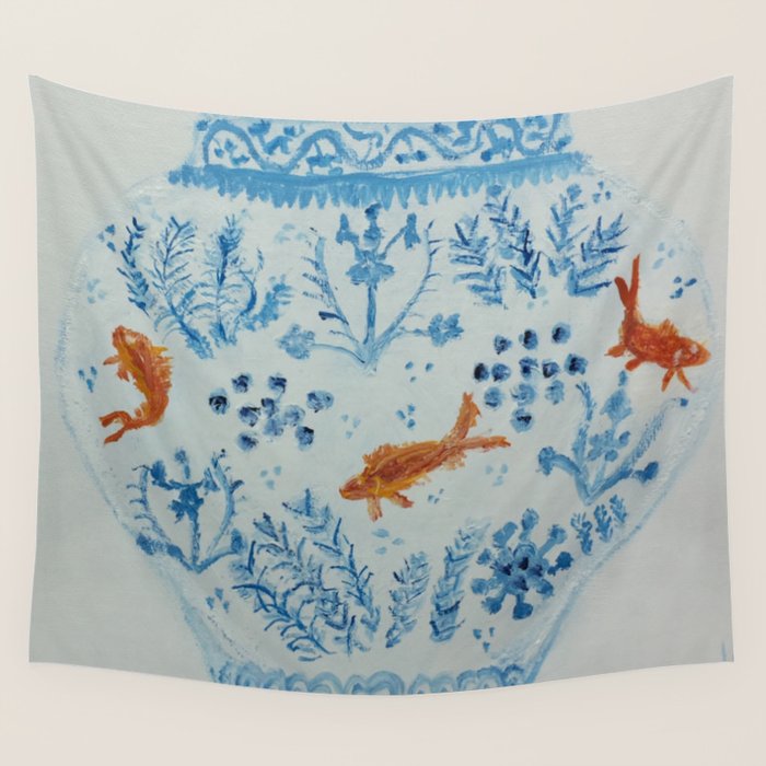 Goldfish Ginger Jar  Wall Tapestry Gallery Image 1