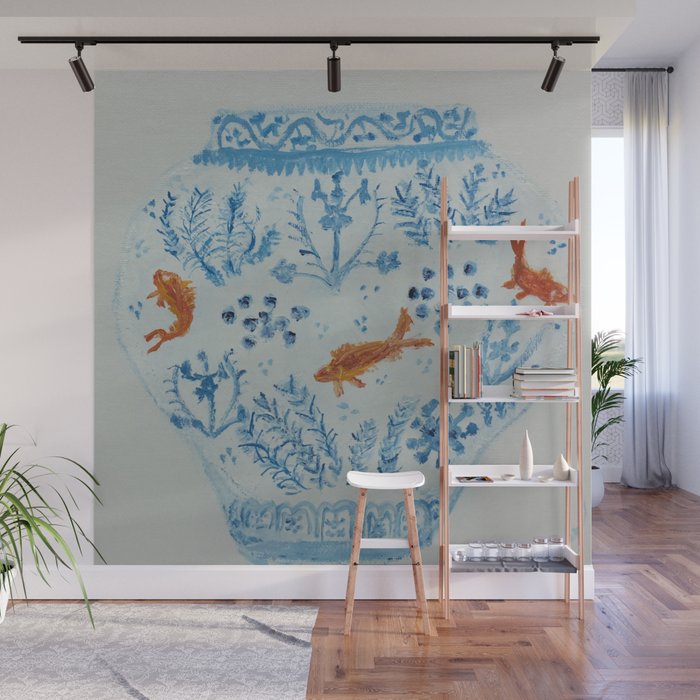 Goldfish Ginger Jar  Wall Mural Gallery Image 1