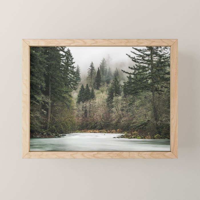 Pacific Northwest Forest River - 24/365 Mini Art Print Gallery Image 1