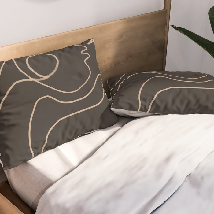 Gentle Abstract Line 1 Pillow Sham Gallery Image 2