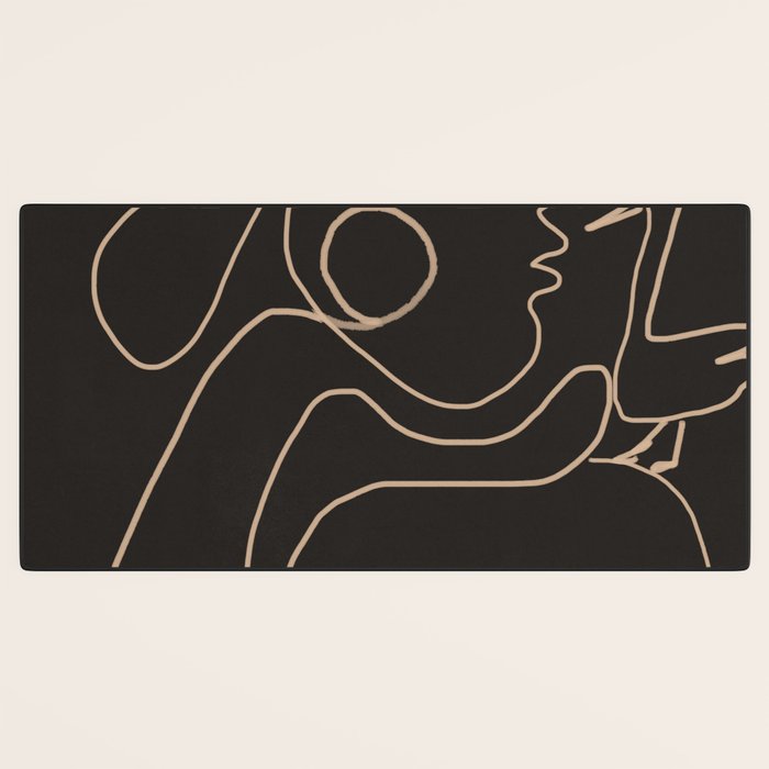 Gentle Abstract Line 1 Desk Mat Gallery Image 3