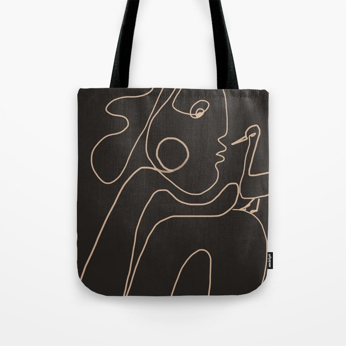 Gentle Abstract Line 1 Tote Bag Gallery Image 1