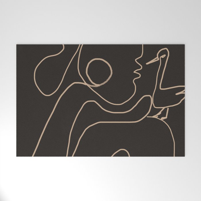 Gentle Abstract Line 1 Welcome Mat Gallery Image 1