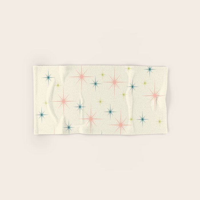 Mid Century Modern Stars Bath Towel Gallery Image 1