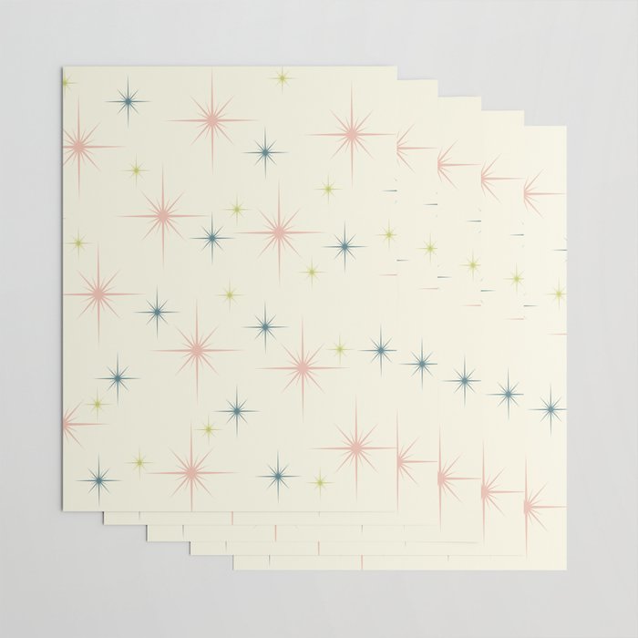 Mid Century Modern Stars Wrapping Paper Gallery Image 3