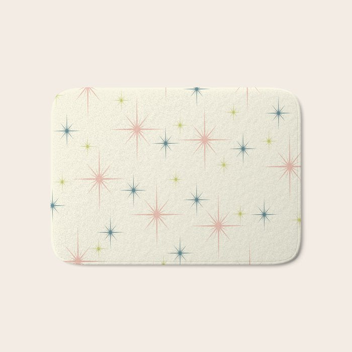 Mid Century Modern Stars Bath Mat Gallery Image 1