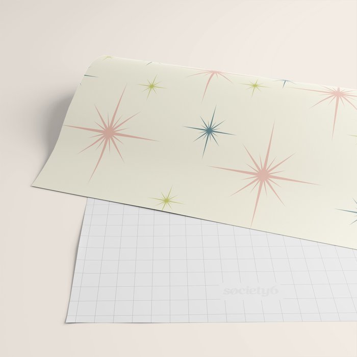 Mid Century Modern Stars Wrapping Paper Gallery Image 2