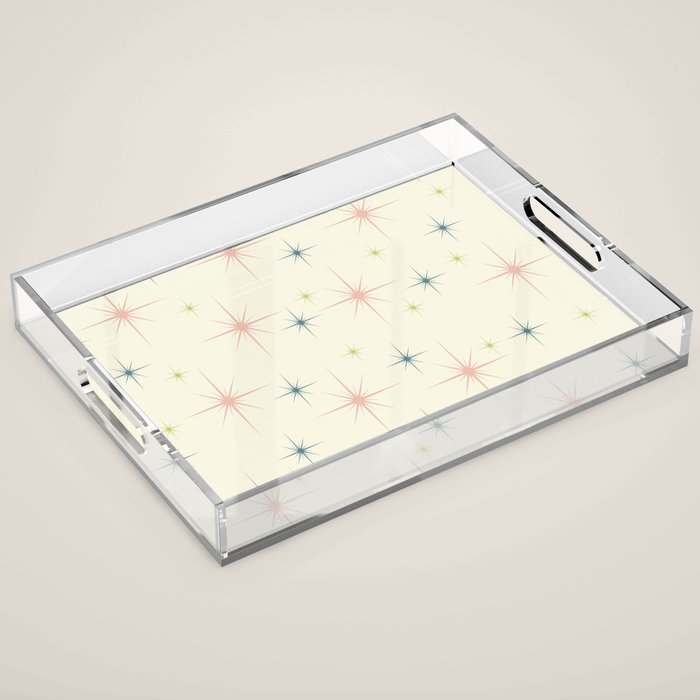 Mid Century Modern Stars Acrylic Tray Gallery Image 1