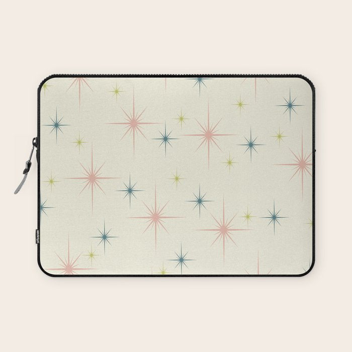 Mid Century Modern Stars Laptop Sleeve Gallery Image 1