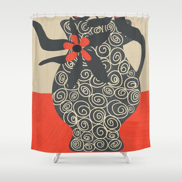 Modern Bloom 3 Shower Curtain Gallery Image 1